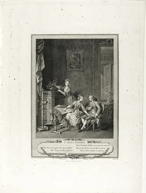 The Occupation, from Monument du Costume Physique et Moral de la fin du Dix-huitième siècle Wall Art by Charles Louis Lingée - High-Resolution Digital Print