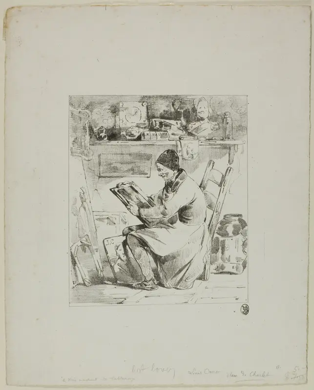 The Old Art Dealer Wall Art by Louis Canon - High-Resolution Digital Print