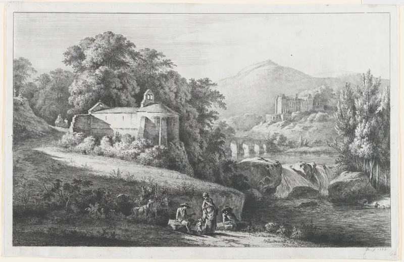 The Old Chapel at Châtillon-d'Azergues Wall Art by Jean Jacques de Boissieu - High-Resolution Digital Print