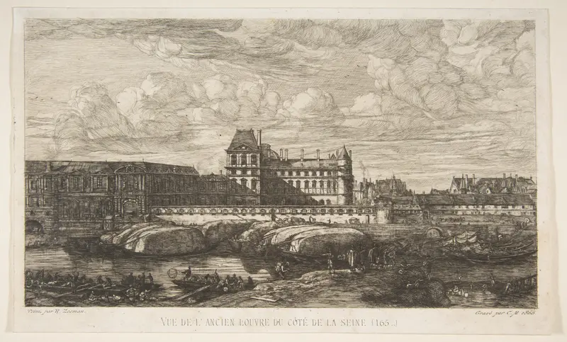 The Old Louvre, Paris, after Zeeman Wall Art by Charles Meryon - High-Resolution Digital Print