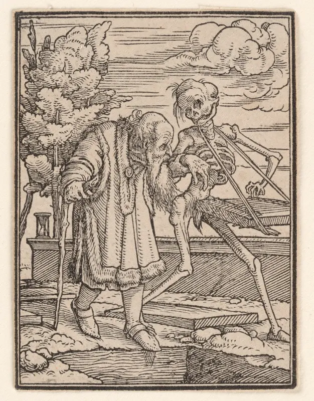 The Old Man, from "The Dance of Death" Wall Art by Hans Holbein the Younger - High-Resolution Digital Print