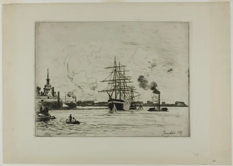 The Old Port of Rotterdam Wall Art by Johan Barthold Jongkind - High-Resolution Digital Print