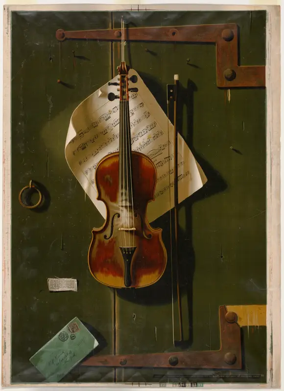 The Old Violin Wall Art by William Michael Harnett - High-Resolution Digital Print