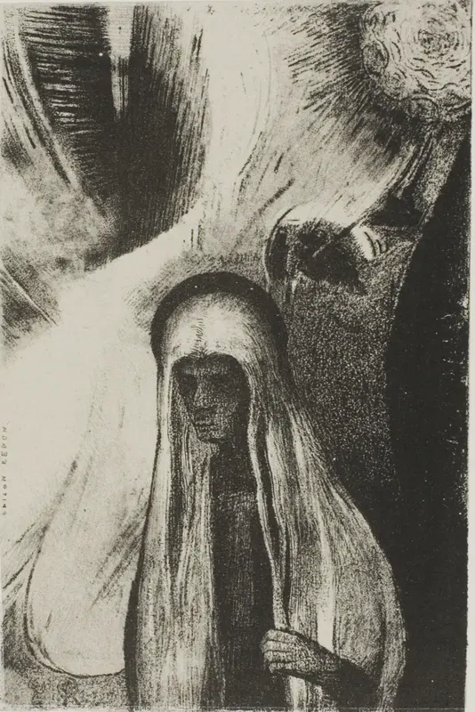 The Old Woman: "What are you afraid of? A wide black hole! It is empty, perhaps?", plate 19 of 24