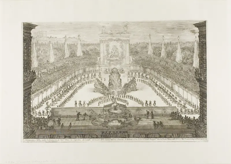 The Opening Assembly of the Equestrian Ballet Wall Art by Stefano della Bella - High-Resolution Digital Print