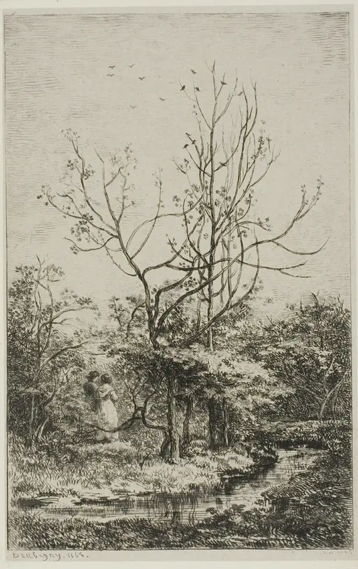 The Orchard Wall Art by Charles François Daubigny - High-Resolution Digital Print