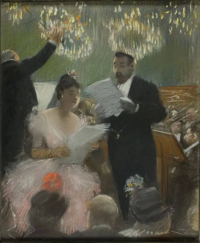 The Orchestra Wall Art by Jean Louis Forain - High-Resolution Digital Print