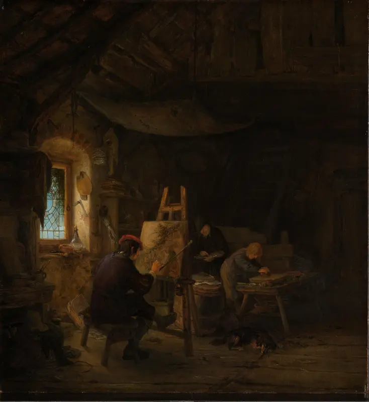 The Painter’s Studio Wall Art by Adriaen van Ostade - High-Resolution Digital Print