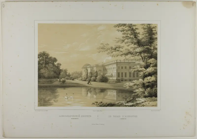 The Palace of Alexandre at Tzarskoé-sélo Wall Art by C. Schultz - High-Resolution Digital Print
