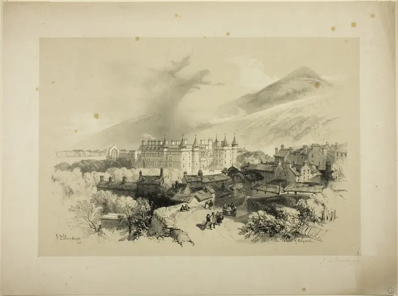 The Palace of Holyrood Wall Art by James Duffield Harding - High-Resolution Digital Print
