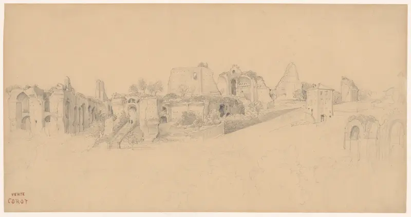 The Palatine Hill, Rome Wall Art by Camille Corot - High-Resolution Digital Print