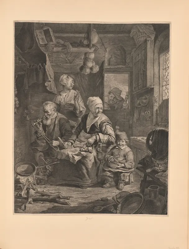 The Pancake Woman Wall Art by Cornelis Visscher - High-Resolution Digital Print