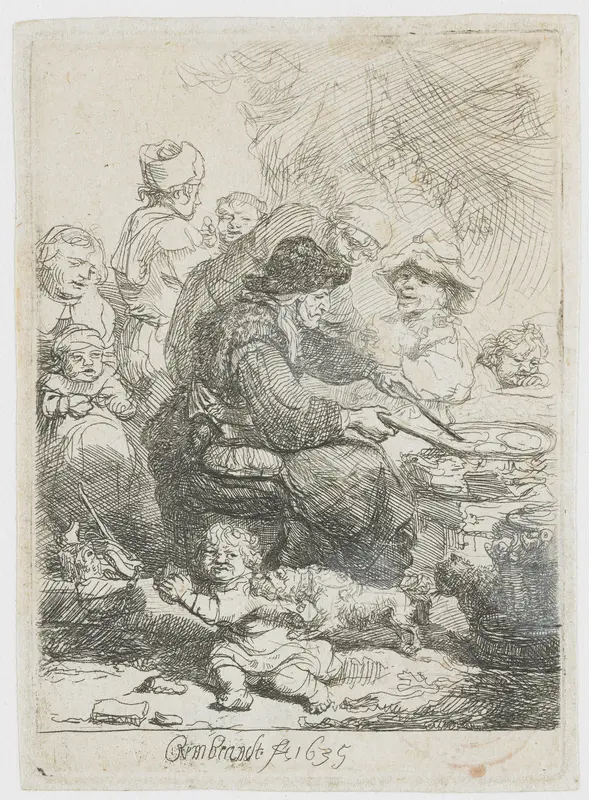 The pancake woman Wall Art by Unknown - High-Resolution Digital Print