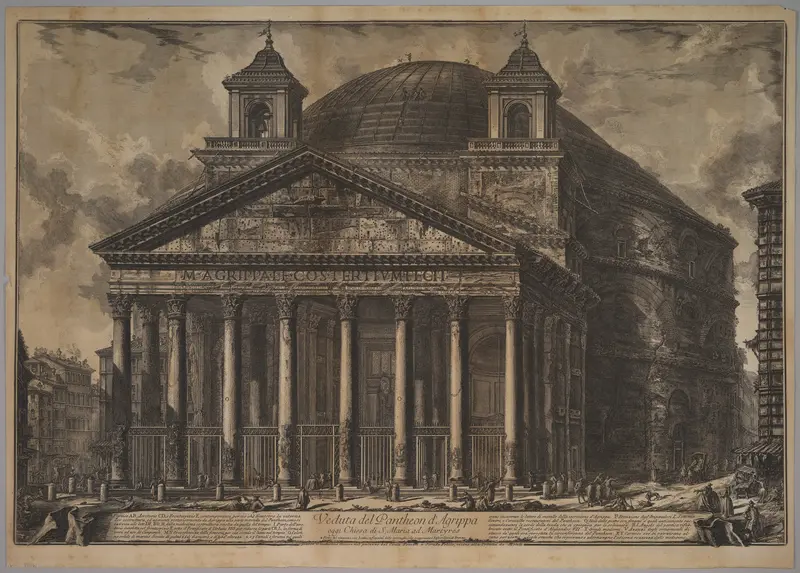 The Pantheon exterior (Veduta del Pantheon d'Agrippa oggi Chiesa di S. Maria ad Martyres)