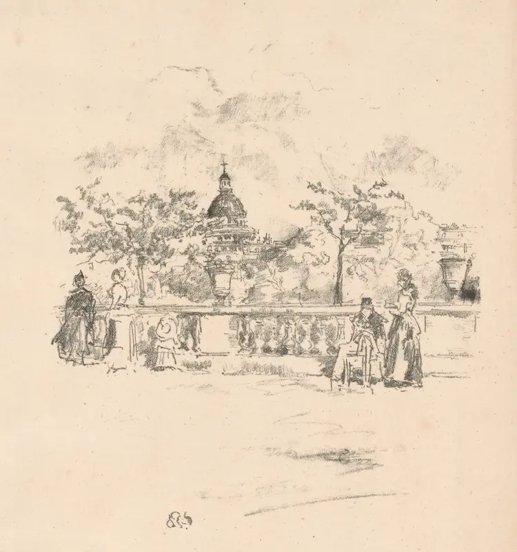 The Pantheon, from the Terrace of the Luxembourg Gardens