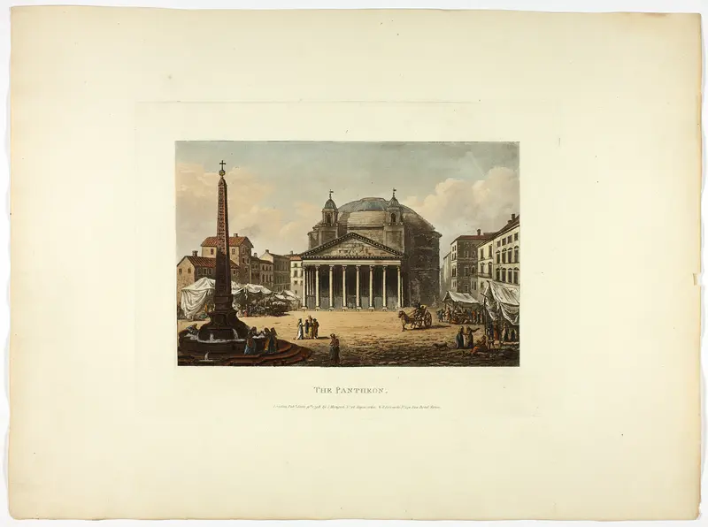 The Pantheon, plate twenty-six from the Ruins of Rome Wall Art by M. Dubourg - High-Resolution Digital Print