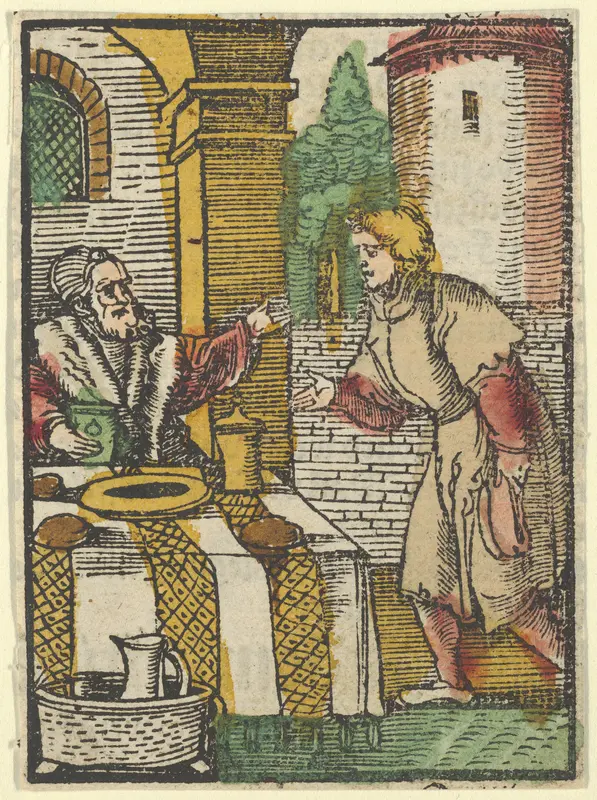 The Parable of the Banquet without Guests, from Das Plenarium Wall Art by Hans Schäufelein - High-Resolution Digital Print