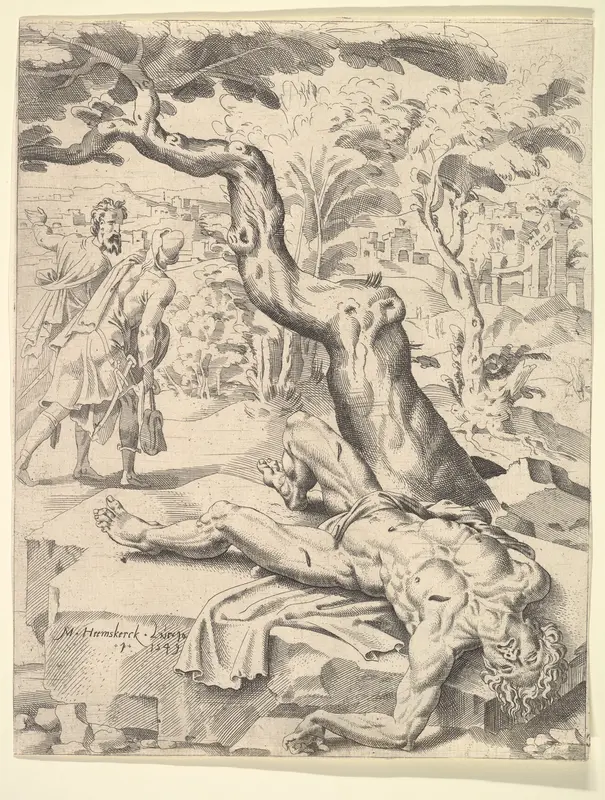 The Parable of the Good Samaritan Wall Art by Maarten van Heemskerck - High-Resolution Digital Print