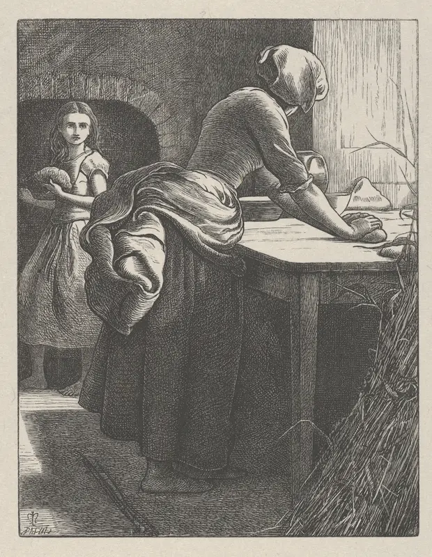 The Parable of the Leaven (The Parables of Our Lord and Saviour Jesus Christ) Wall Art by Sir John Everett Millais - High-Resolution Digital Print