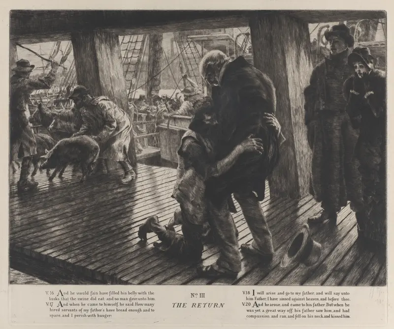 The Parable of the Prodigal Son, No. III: The Return Wall Art by James Tissot - High-Resolution Digital Print
