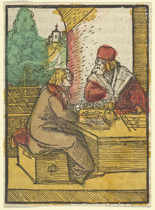 The Parable of the Rich Man and the Housekeeper, 2, from Das Plenarium Wall Art by Hans Schäufelein - High-Resolution Digital Print