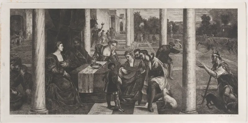The parable of the rich man (Dives) and Lazarus Wall Art by Anonymous - High-Resolution Digital Print