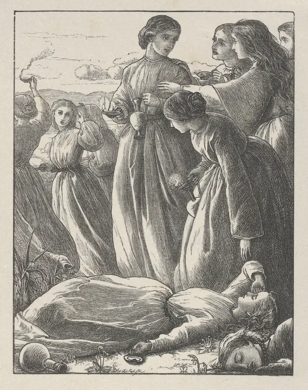 The Parable of the [Ten] Virgins (The Parables of Our Lord and Saviour Jesus Christ) Wall Art by Sir John Everett Millais - High-Resolution Digital Print
