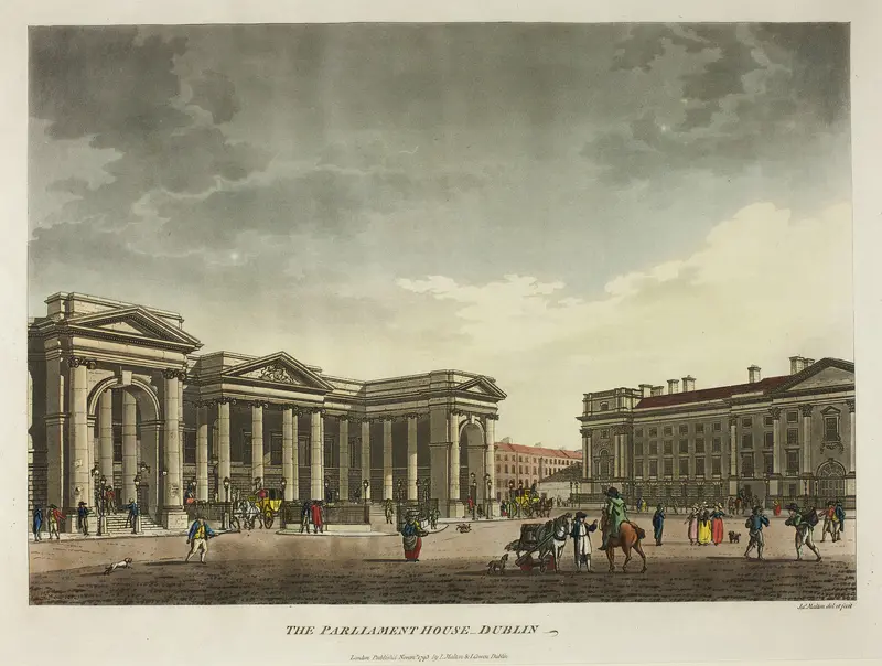 The Parliament House - Dublin Wall Art by James Malton - High-Resolution Digital Print