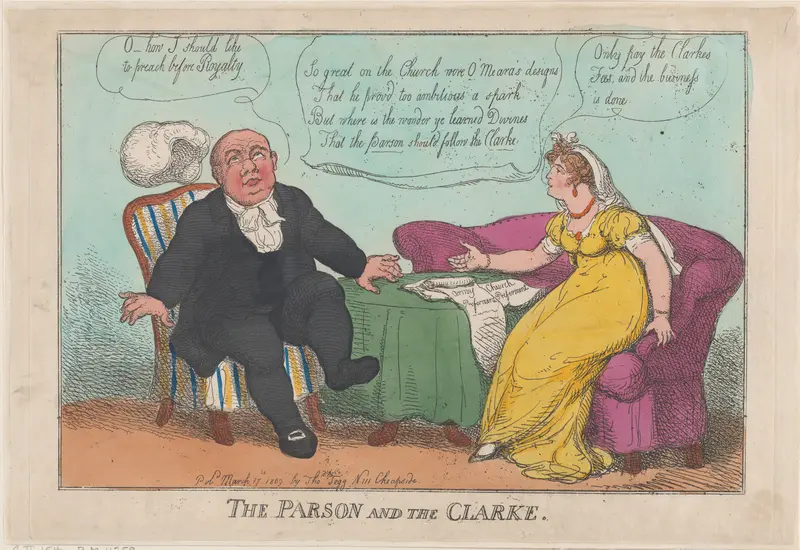 The Parson [Reverend O'Meara] and the Clarke Wall Art by Thomas Rowlandson - High-Resolution Digital Print