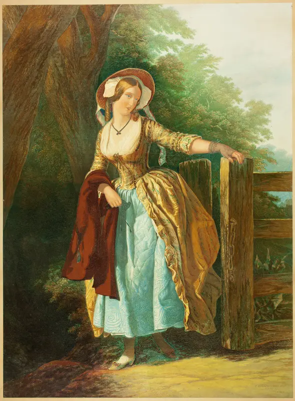 The Parting Look (without Man and Box) Wall Art by George Baxter - High-Resolution Digital Print