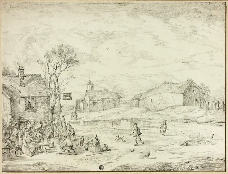 The Passage of a Corps of Troops near a Village Wall Art by Wilhelm Alexander Wolfgang von Kobell - High-Resolution Digital Print