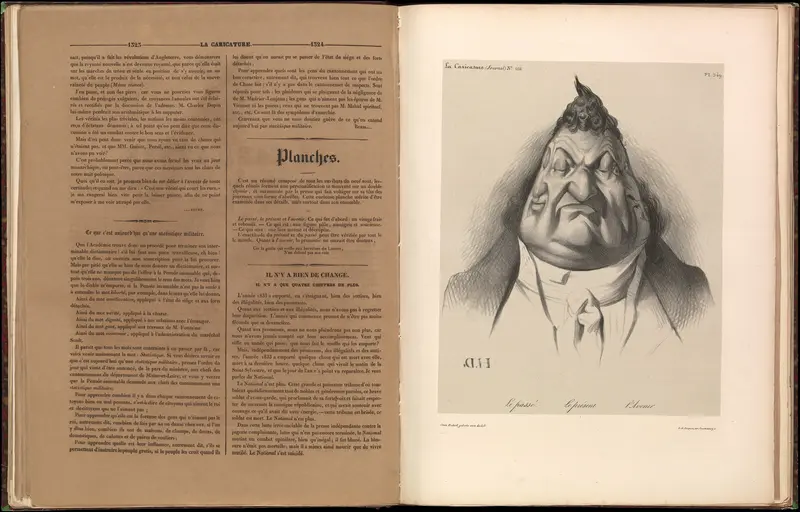 The Past. The Present. The Future (Le passé. Le présent. L'avenir), from La Caricature, plate 349 Wall Art by Honoré Daumier - High-Resolution Digital Print