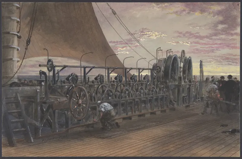 The Paying-out Machinery in the Stern of the Great Eastern Wall Art by Robert Charles Dudley - High-Resolution Digital Print