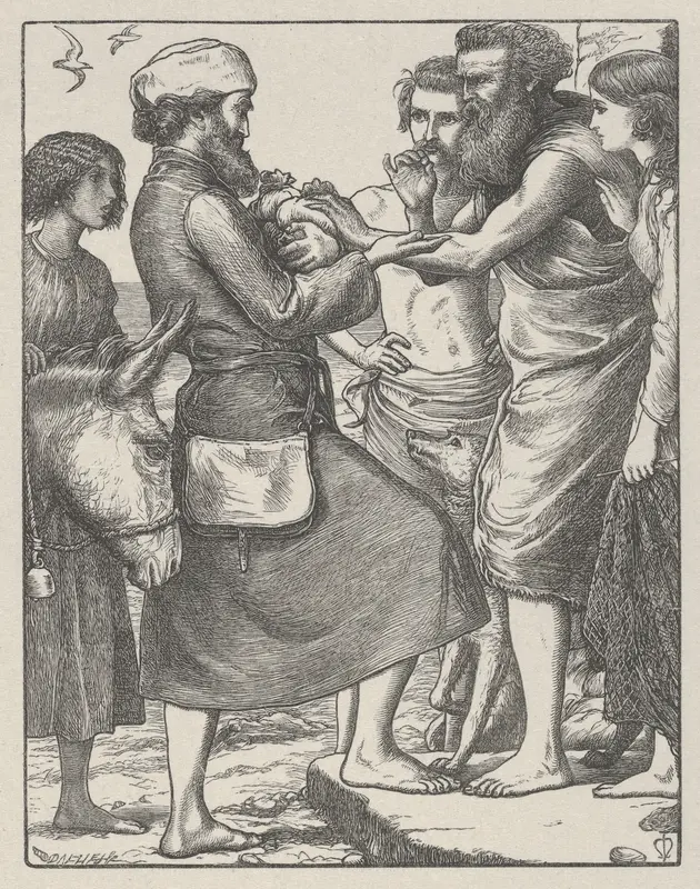 The Pearl of Great Price (The Parables of Our Lord and Saviour Jesus Christ) Wall Art by Sir John Everett Millais - High-Resolution Digital Print