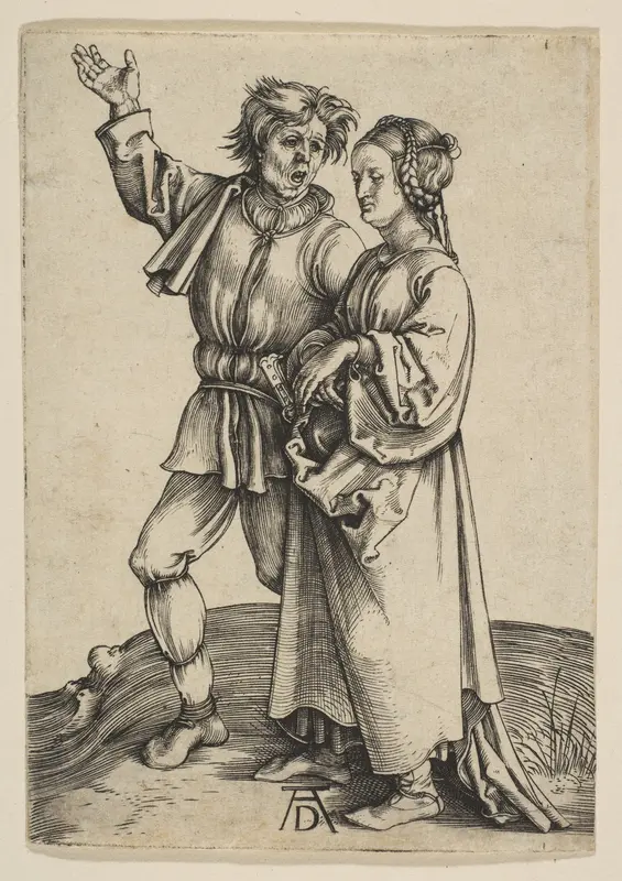 The Peasant and His Wife Wall Art by Albrecht Dürer - High-Resolution Digital Print