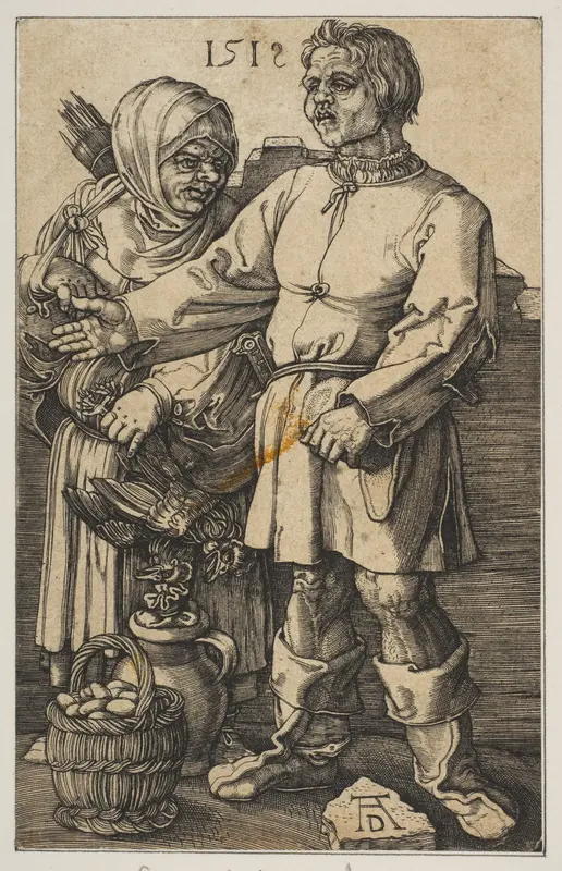 The Peasant Couple at Market (copy) Wall Art by Albrecht Dürer - High-Resolution Digital Print