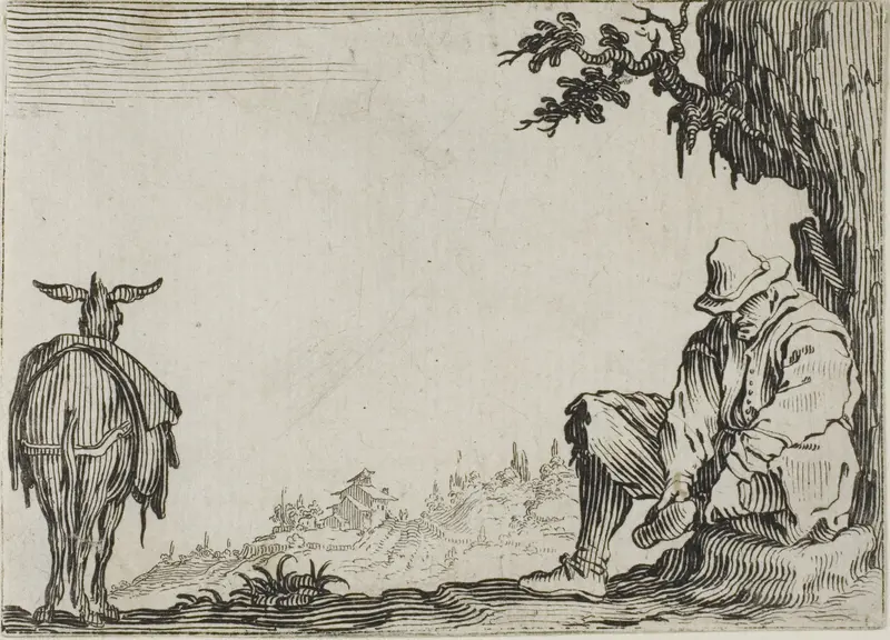 The Peasant Removing his Shoes, from The Caprices