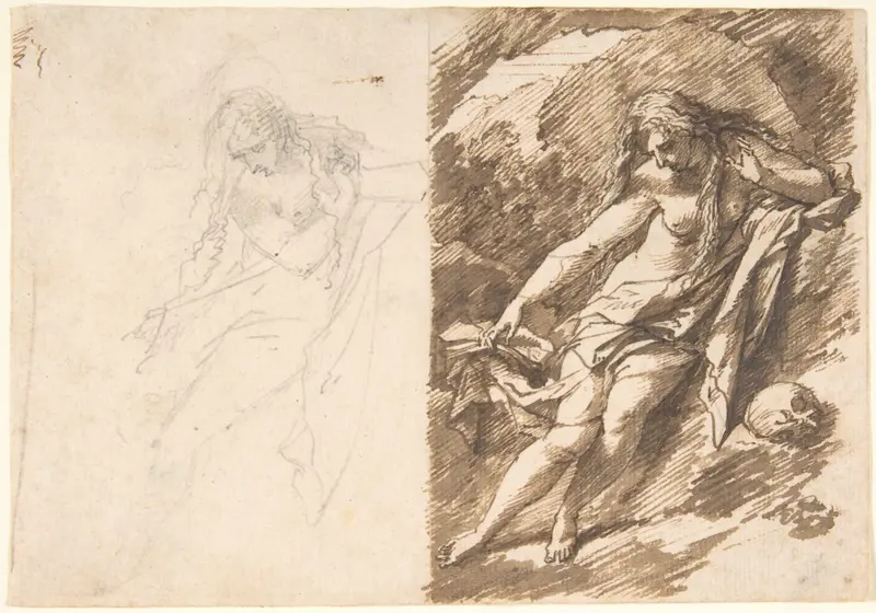 The Penitent Magdalene Wall Art by Adriaen van der Werff - High-Resolution Digital Print