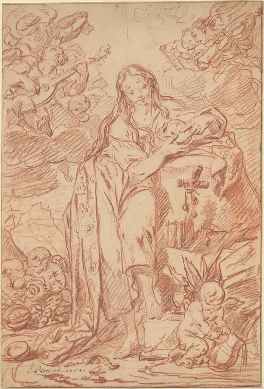 The Penitent St. Mary Magdalen Wall Art by Charles Parrocel - High-Resolution Digital Print