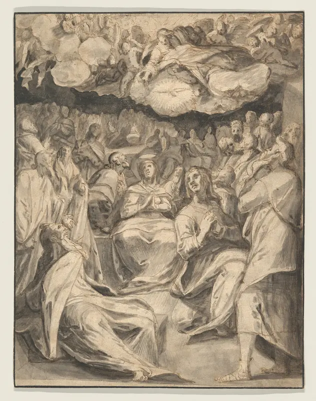 The Pentecost Wall Art by Master of the Egmont Albums - High-Resolution Digital Print