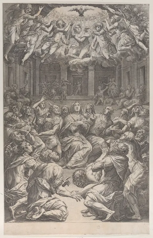 The Pentecost Wall Art by Giovanni Battista Mazza - High-Resolution Digital Print