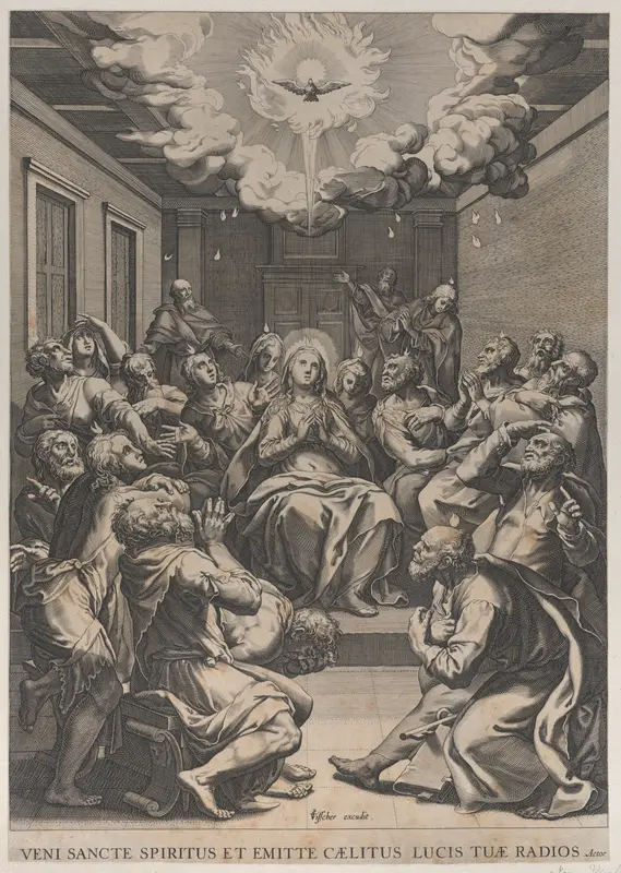 The Pentecost Wall Art by Claes Jansz. Visscher - High-Resolution Digital Print