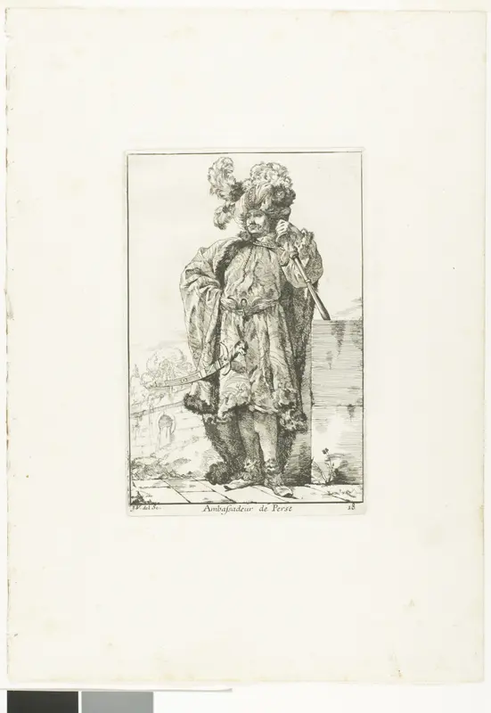 The Persian Ambassador, plate eighteen from Caravanne du Sultane à la Mecque