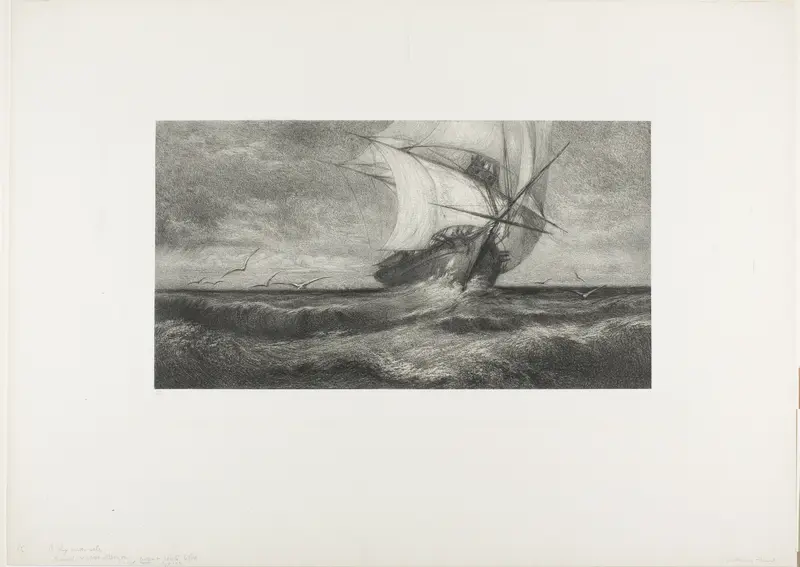 The Phantom Ship Wall Art by Théophile Narcisse Chauvel - High-Resolution Digital Print