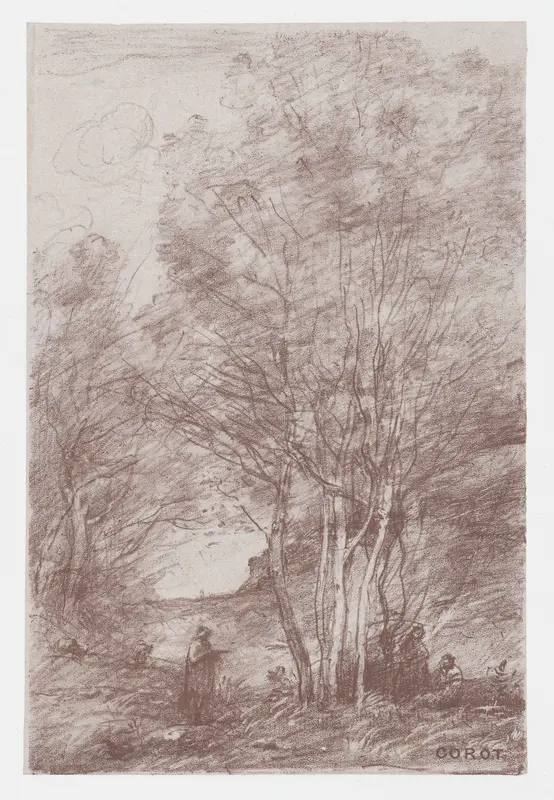 The Philosophers' Retreat (Le Repos des philosophes) Wall Art by Camille Corot - High-Resolution Digital Print