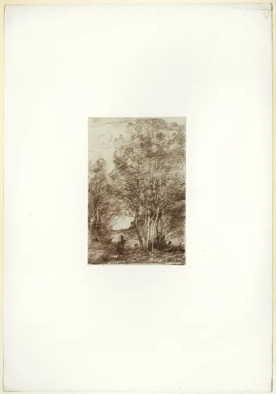 The Philosophers' Retreat Wall Art by Jean Baptiste Camille Corot - High-Resolution Digital Print