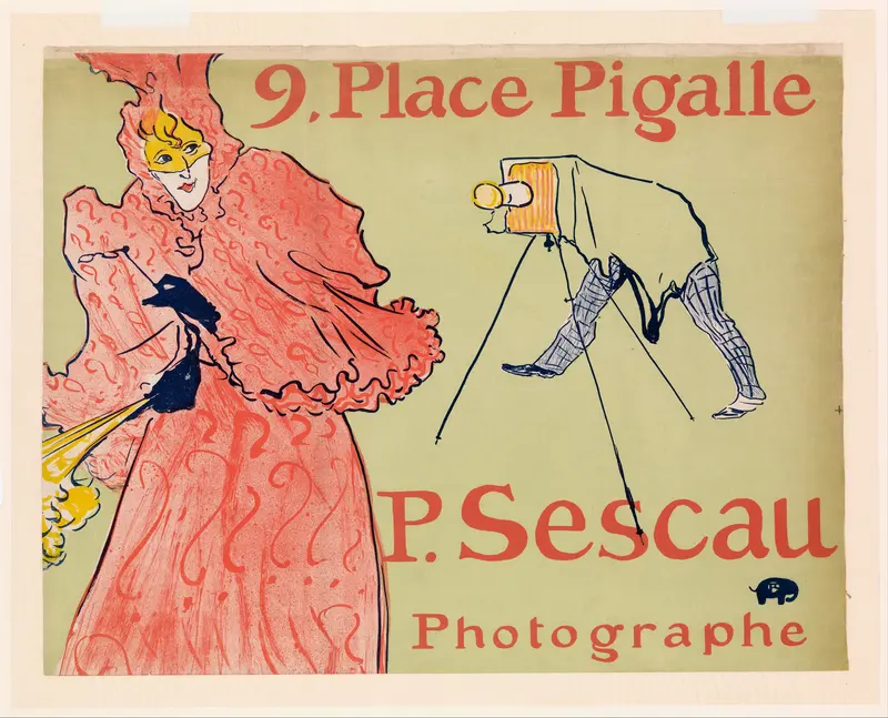 The Photographer Sescau (Le Photographe Sescau) Wall Art by Henri de Toulouse-Lautrec - High-Resolution Digital Print