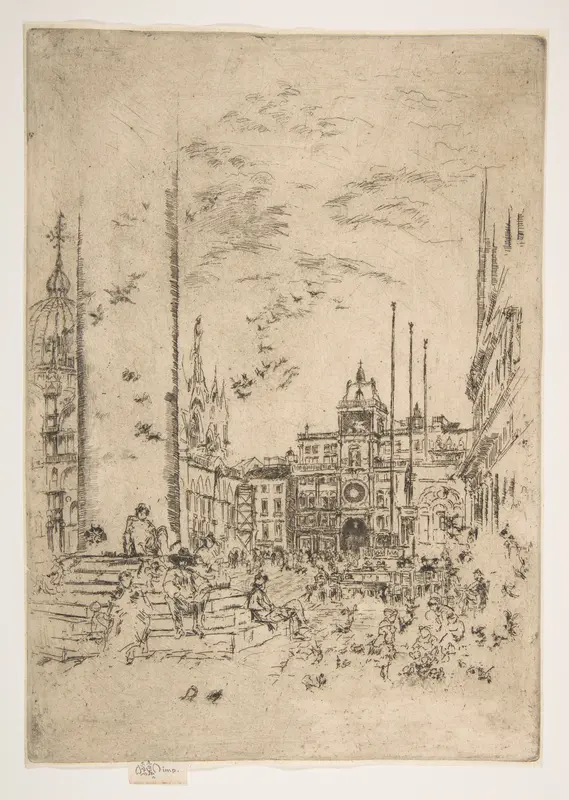 The Piazetta (The Piazzetta) Wall Art by James McNeill Whistler - High-Resolution Digital Print