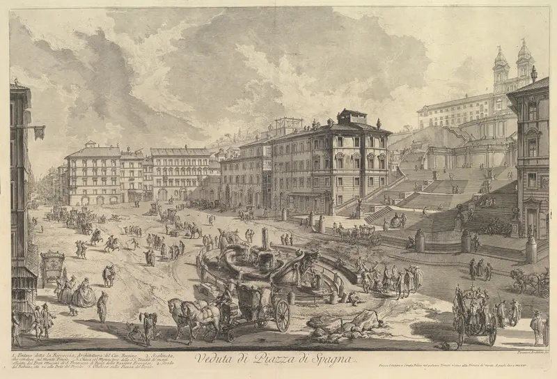 The Piazza di Spagna (Veduta di Piazza di Spagna)