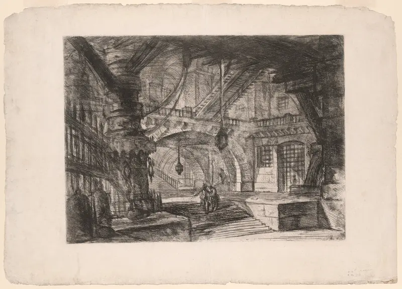 The Pier with Chains, plate 16 from Imaginary Prisons